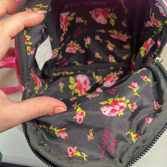 Womens Betsy Johnson Kitsch Fushia animal print snake skin Mini Backpack - Picture 8 of 10